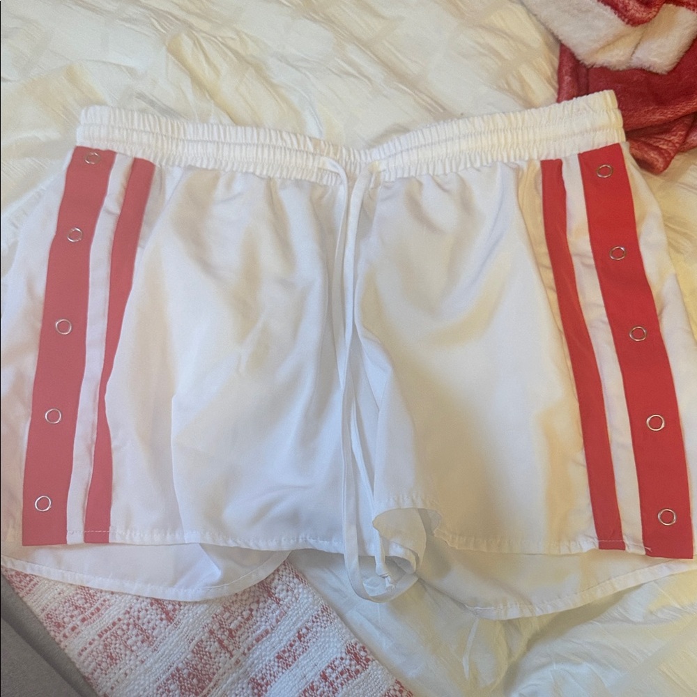 Wild Fable White and Red Athletic Shorts